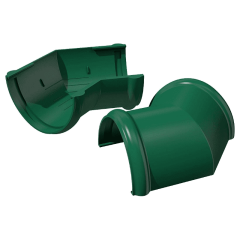 Угол желоба Verat 125/82 135 градусов зеленый