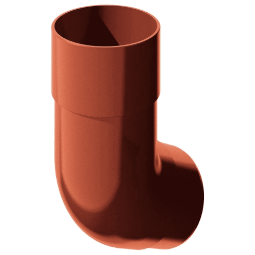 Колено трубы Verat 125/82 108 градусов красный